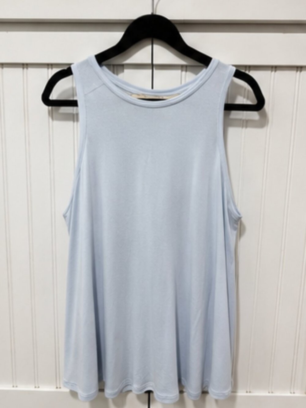 LOFT Size XL Light Blue Sleeveless Draped Back Tank Top